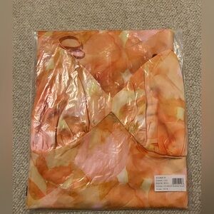 Eloquii Orange and Pink Maxi Dress